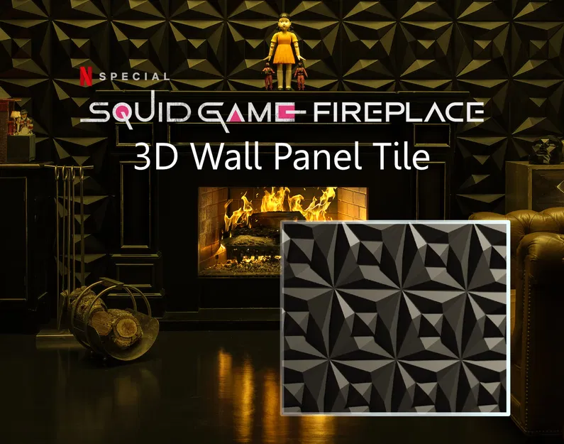 Squid Game: Gạch Ốp Tường Trang Trí 3D - Image 1