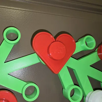Trái tim Lego có Stud và Logo - Dùng cho vòng hoa Lego