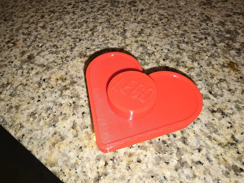 Trái tim Lego có Stud và Logo - Dùng cho vòng hoa Lego - Image 2