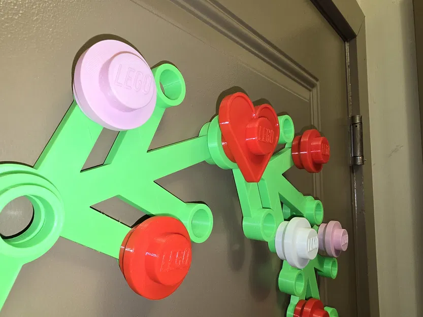 Trái tim Lego có Stud và Logo - Dùng cho vòng hoa Lego - Image 3