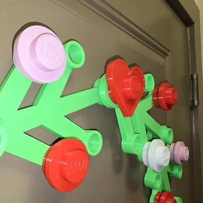 Trái tim Lego có Stud và Logo - Dùng cho vòng hoa Lego