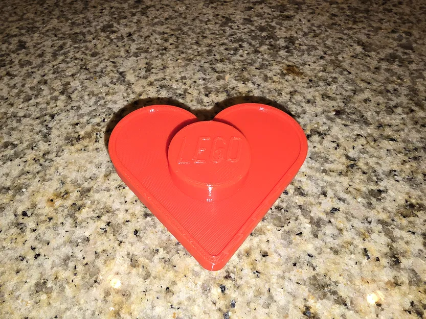 Trái tim Lego có Stud và Logo - Dùng cho vòng hoa Lego - Image 4