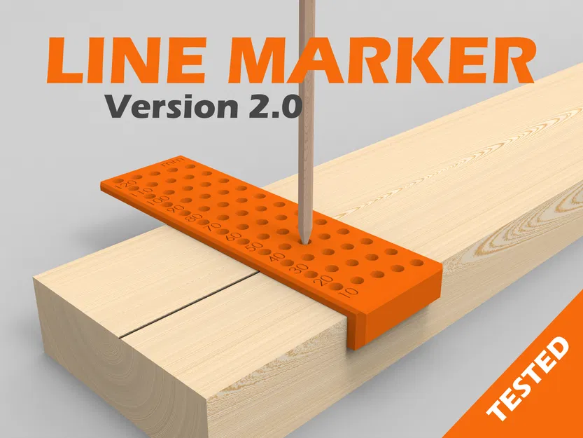 Dụng cụ lấy dấu đo khoảng cách Line Marker 2.0 in 3D chính xác - Image 1