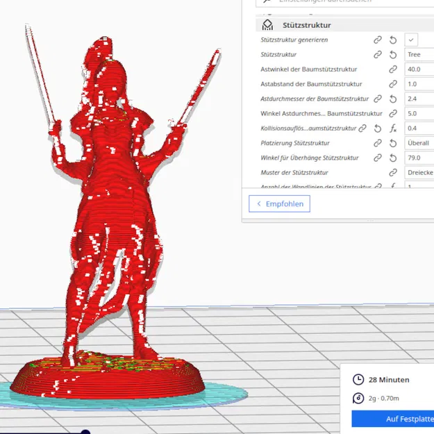 Mô hình nữ lính gác DnD cầm hai dao găm - Hỗ trợ in FDM không support và SLA chi tiết - Image 2