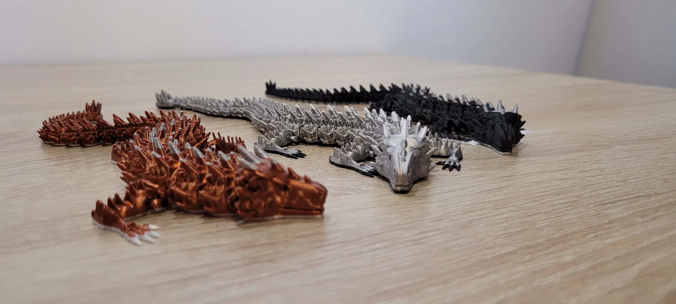 Mô hình rồng 3D Articulated Dragon 2 khớp nối linh hoạt - Image 1