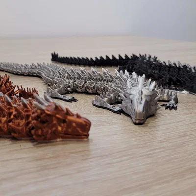 Mô hình rồng 3D Articulated Dragon 2 khớp nối linh hoạt