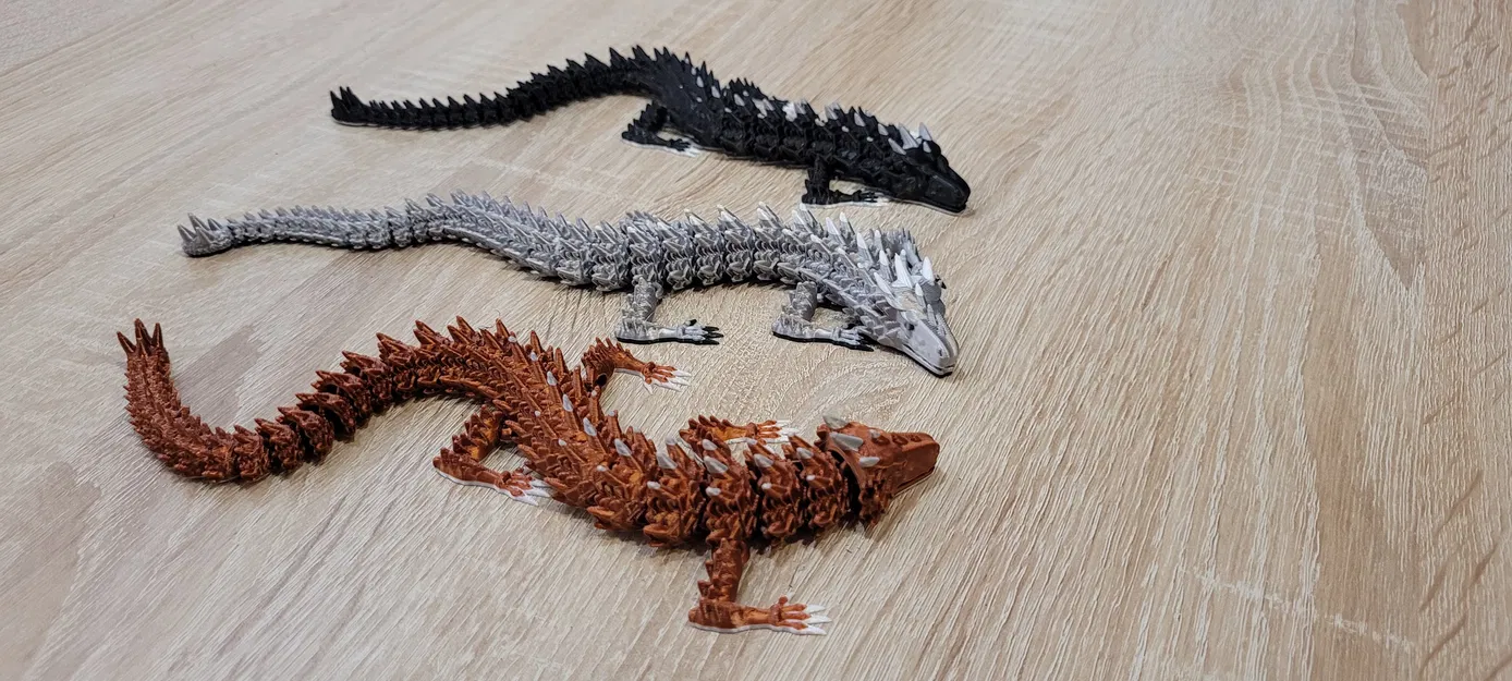 Mô hình rồng 3D Articulated Dragon 2 khớp nối linh hoạt - Image 3