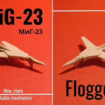 Mô hình MiG-23 Flogger & MiG-27: Tiêm kích phản lực mini in liền khối có khớp nối