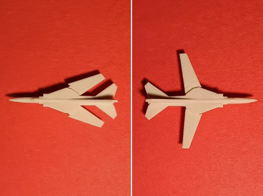 Mô hình MiG-23 Flogger & MiG-27: Tiêm kích phản lực mini in liền khối có khớp nối - Image 2