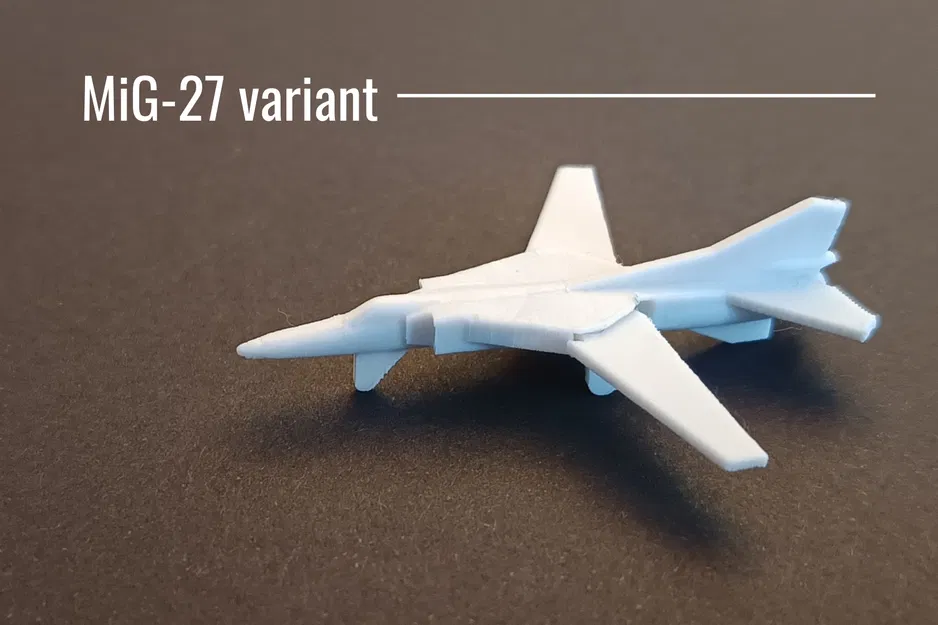 Mô hình MiG-23 Flogger & MiG-27: Tiêm kích phản lực mini in liền khối có khớp nối - Image 5