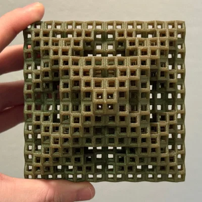 Cấu trúc Fractal Sierpiński Octahedron từ Rhombic Dodecahedron - Cấp độ 3