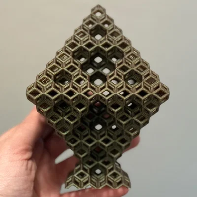 Cấu trúc Fractal Sierpiński Octahedron từ Rhombic Dodecahedron - Cấp độ 3