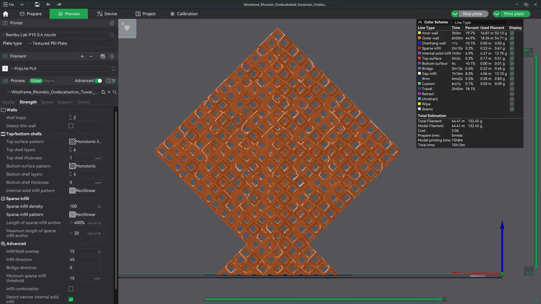 Cấu trúc Fractal Sierpiński Octahedron từ Rhombic Dodecahedron - Cấp độ 3 - Image 5