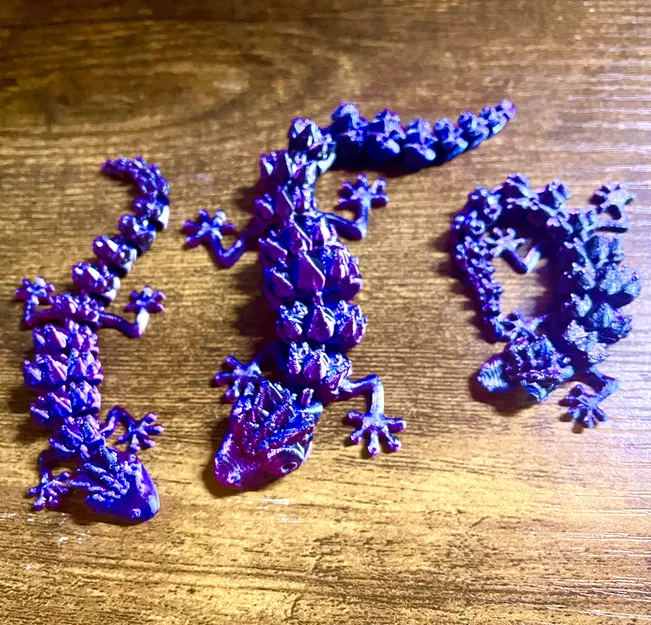 Mô hình 3D thằn lằn pha lê (Crystallized Lizard) khớp nối linh hoạt - Image 1