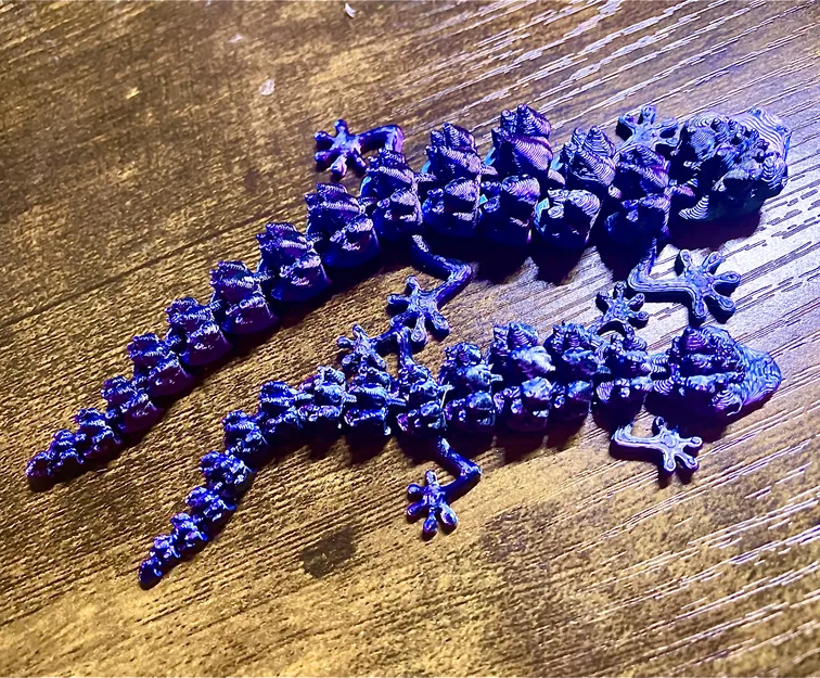 Mô hình 3D thằn lằn pha lê (Crystallized Lizard) khớp nối linh hoạt - Image 3