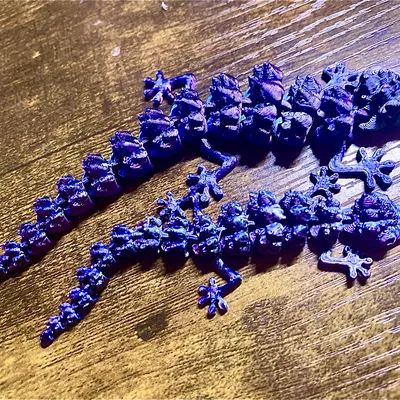 Mô hình 3D thằn lằn pha lê (Crystallized Lizard) khớp nối linh hoạt