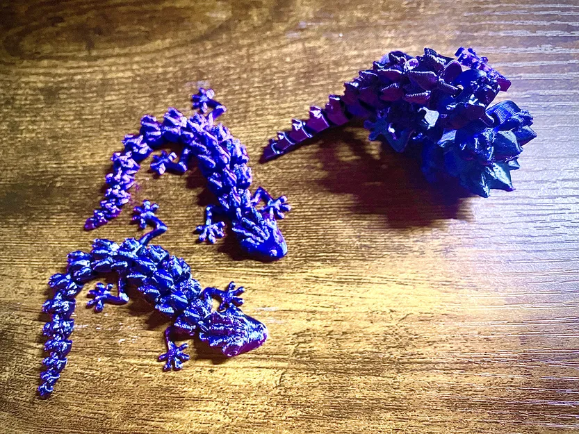 Mô hình 3D thằn lằn pha lê (Crystallized Lizard) khớp nối linh hoạt - Image 5