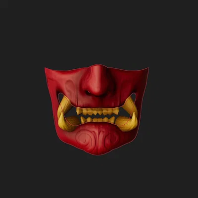 Mặt nạ Oni nửa mặt - Oni Half Face Wearable Mask