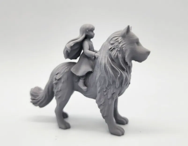 Mô hình cô bé cưỡi chó - Image 5