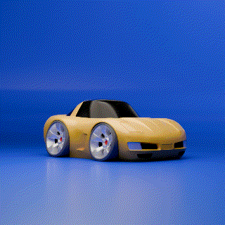 Mô hình xe Corvette C5 phong cách hoạt hình từ Twist3d - Image 1