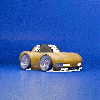 Mô hình xe Corvette C5 phong cách hoạt hình từ Twist3d