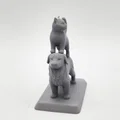 Mô hình Mèo đứng trên lưng Chó - Thumbnail 3