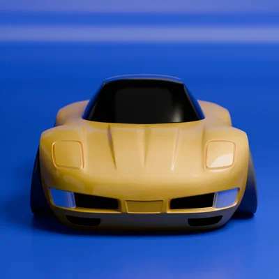 Mô hình xe Corvette C5 phong cách hoạt hình từ Twist3d