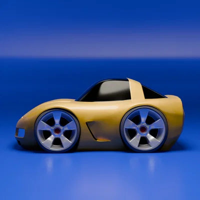 Mô hình xe Corvette C5 phong cách hoạt hình từ Twist3d