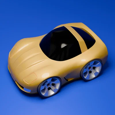 Mô hình xe Corvette C5 phong cách hoạt hình từ Twist3d