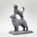 Mô hình Mèo đứng trên lưng Chó - Thumbnail 6