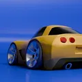 Mô hình xe Corvette C5 phong cách hoạt hình từ Twist3d - Thumbnail 6