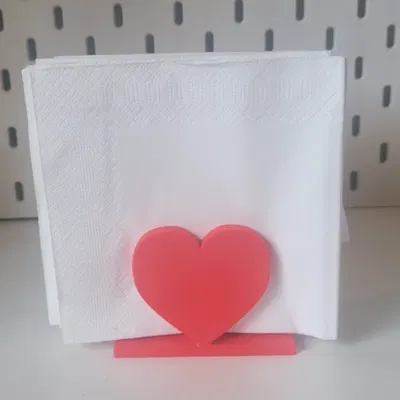 Khay đựng khăn giấy hình trái tim - Mẫu 3D đẹp cho bàn ăn