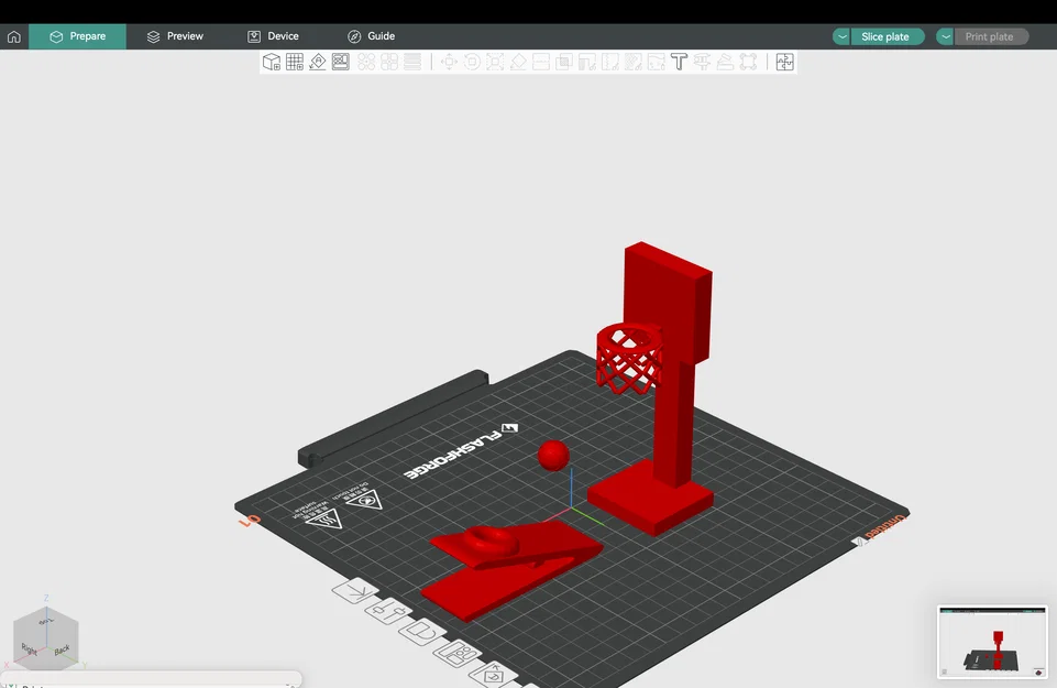 Bộ trò chơi bóng rổ mini để bàn tự in 3D - Image 1