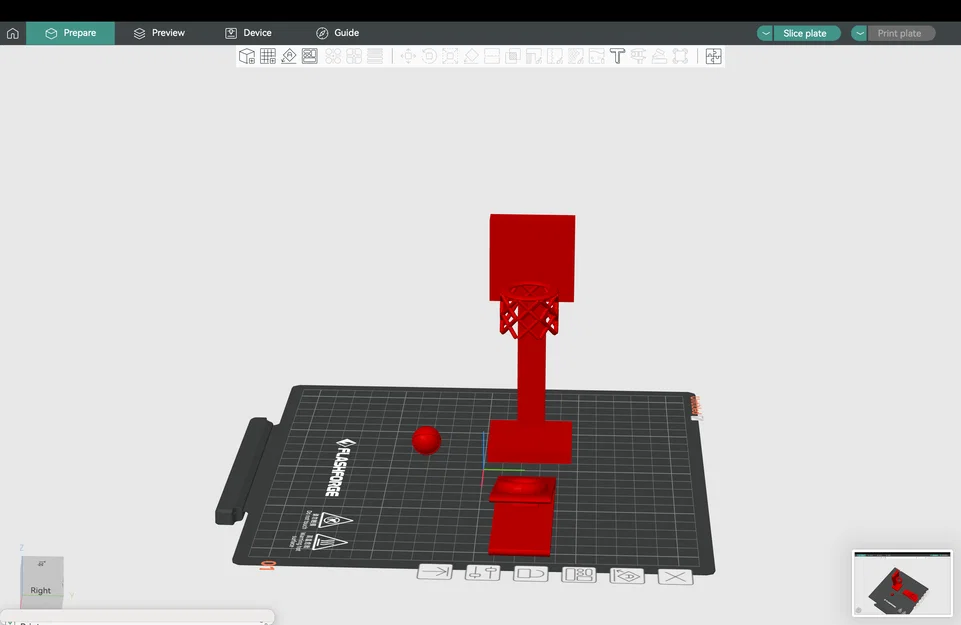 Bộ trò chơi bóng rổ mini để bàn tự in 3D - Image 3