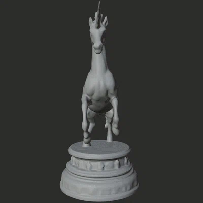 Mô hình kỳ lân Charging Unicorn - Tượng trang trí đầy uy lực