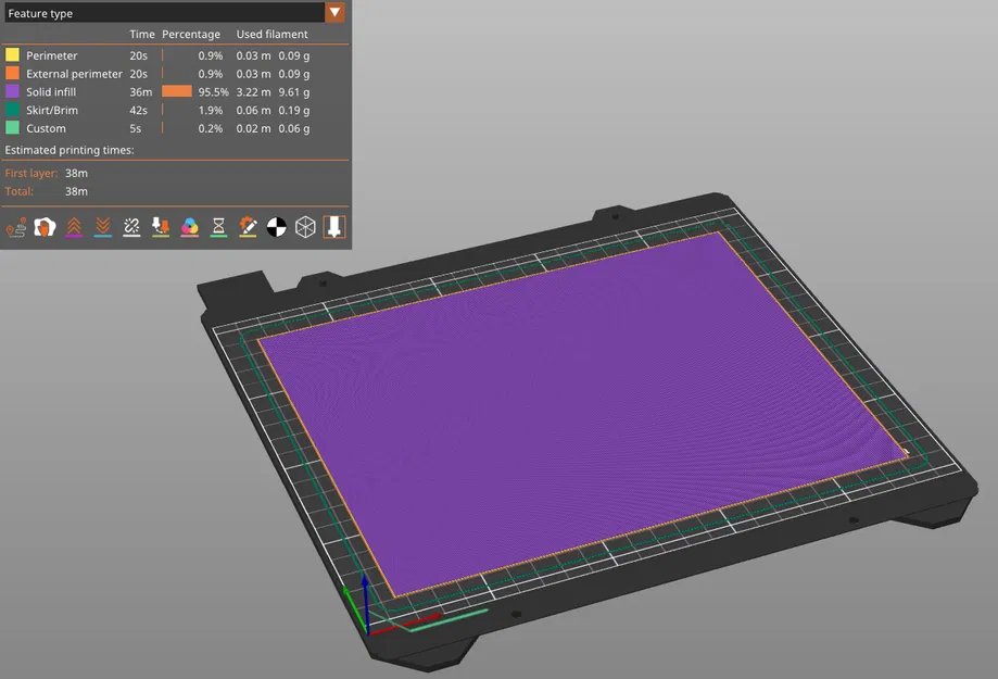 Mô hình test độ bám dính bàn in 3D 220x180mm (Calibration Tool) - Image 1