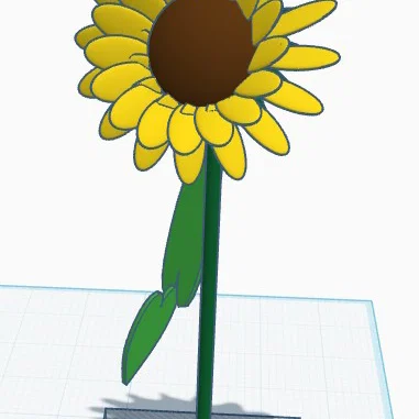 Mô hình hoa hướng dương trang trí để bàn in 3D cực đẹp