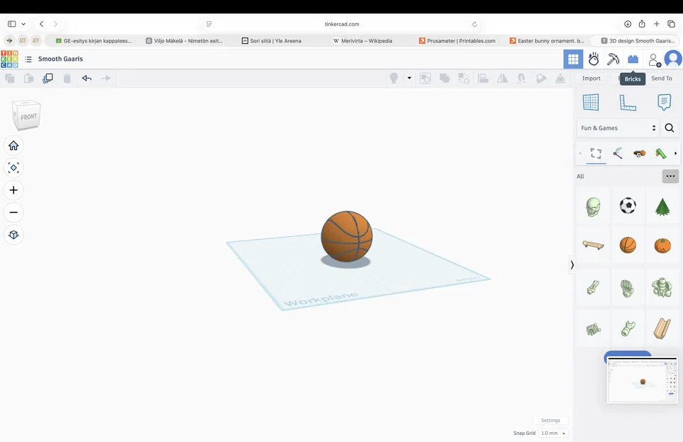 Mô hình quả bóng rổ 3D trang trí để bàn cực đẹp - Image 1