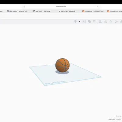 Mô hình quả bóng rổ 3D trang trí để bàn cực đẹp
