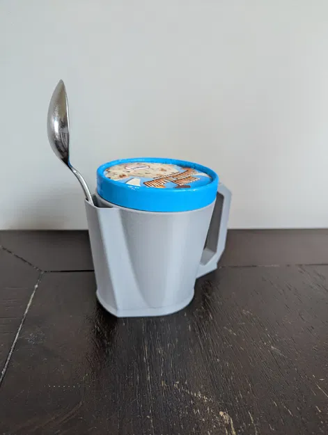 Đế giữ hộp kem Pint kèm chỗ để muỗng - Image 1