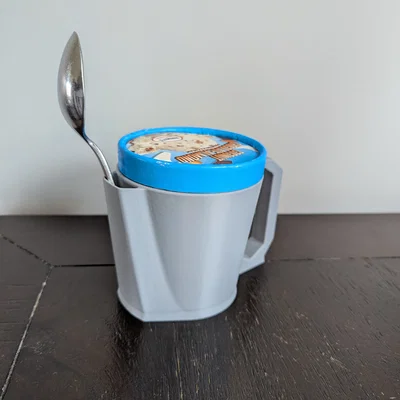 Đế giữ hộp kem Pint kèm chỗ để muỗng
