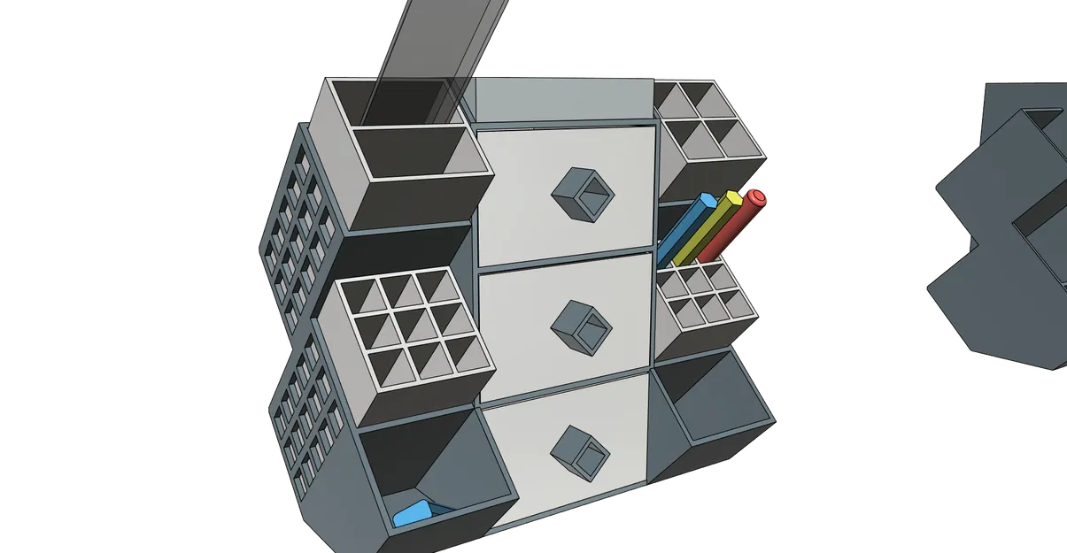 Khay Đựng Đồ Để Bàn QUADS - Gọn Gàng, Tiện Lợi, Dễ In Không Cần Support - Image 3