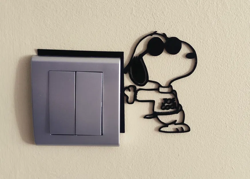 Trang trí Công tắc/Ổ cắm Snoopy – Mẫu in 3D số 3 - Image 1