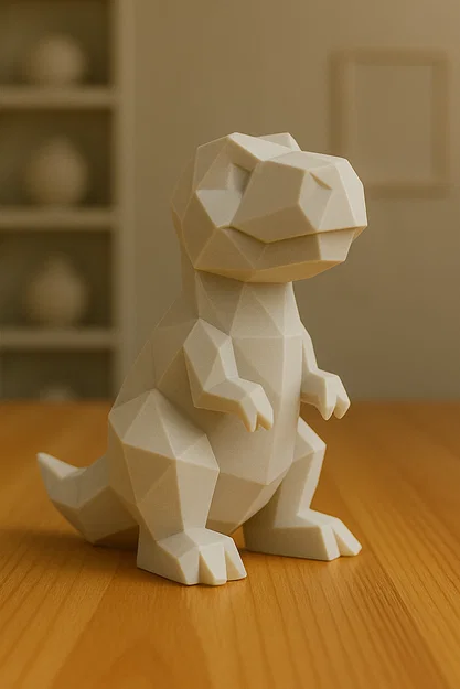 Mô hình in 3D LowPoly T-Rex: Đồ trang trí nghệ thuật độc đáo - Image 1