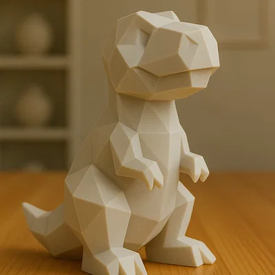 Mô hình in 3D LowPoly T-Rex: Đồ trang trí nghệ thuật độc đáo