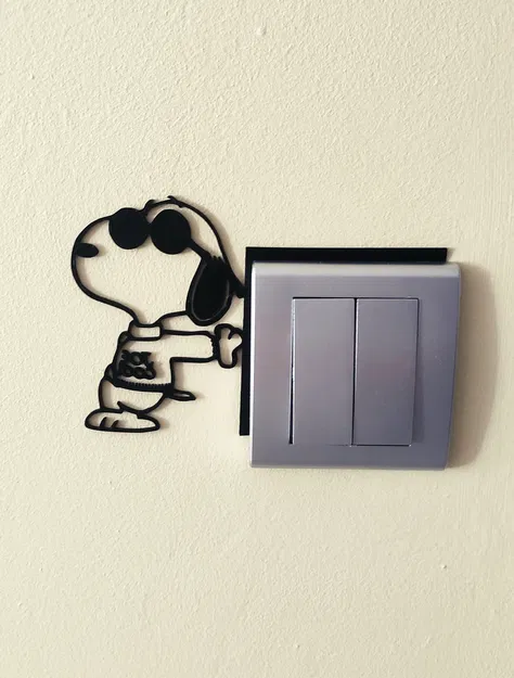 Trang trí Công tắc/Ổ cắm Snoopy – Mẫu in 3D số 3 - Image 2