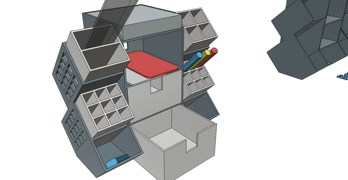 Khay Đựng Đồ Để Bàn QUADS - Gọn Gàng, Tiện Lợi, Dễ In Không Cần Support - Image 6