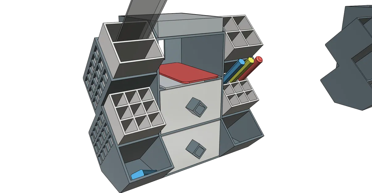 Khay Đựng Đồ Để Bàn QUADS - Gọn Gàng, Tiện Lợi, Dễ In Không Cần Support - Image 8