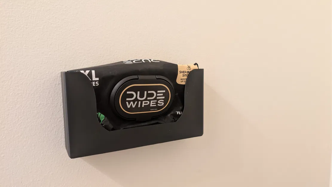 Giá treo khăn ướt Dude Wipes gắn tường thiết kế tối giản - Image 1