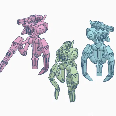 Mô hình robot chân nhện RISC-y Battle Tripods cho Board Game